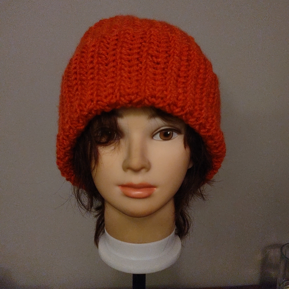 Cozy Orange Knit Beanie